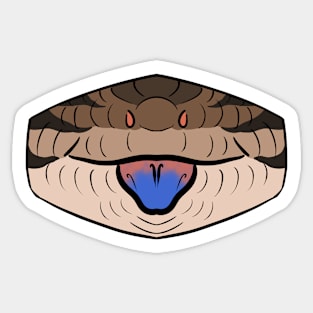 Indonesian Blue Tongue Skink Mask Sticker